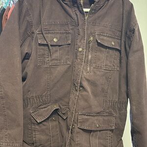 Women's Utility Jacket in Dark Brown